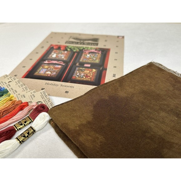 RARE Birds of a Feather Holiday Seasons Cross Stitch Kit Complete - NEW - Picture 3 of 11